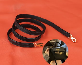 1.0 width epsom leather mink kelly II bag strap