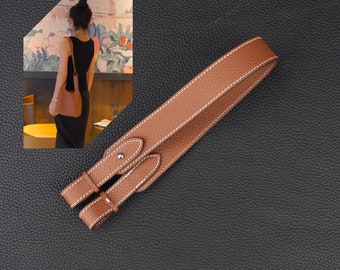 3.0cm width Togo leather bag strap for picotin bag, bag strap for lindy bag,Togo leather bag for Evelyne bag