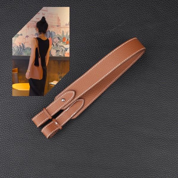 3.0cm width Togo leather bag strap for picotin bag, bag strap for lindy bag,Togo leather bag for Evelyne bag