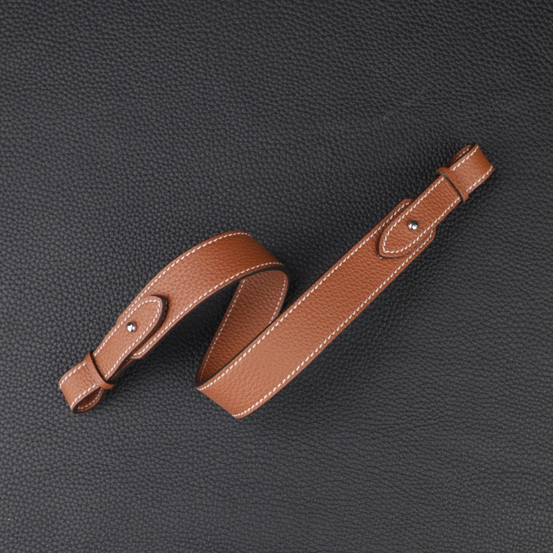 3.0cm width Togo leather bag strap for picotin bag, bag strap for lindy bag,Togo leather bag for Evelyne bag image 2