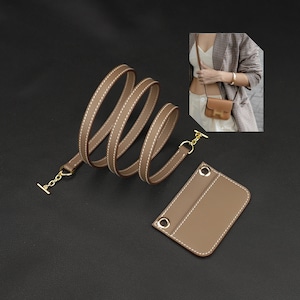 Epsom leather wallet strap for constance slim wallet,Epsom Constance slim wallet strap and insert for shoulder wallet and crossbody wallet image 1