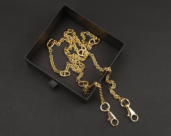 Farandole Long Necklace With the kelly clisp for shoulder bag strap,metal shoulder strap for handbag