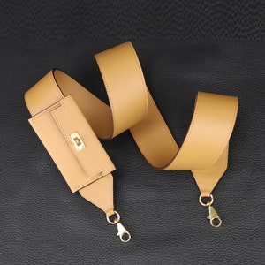 Hand Made Swift leather shoulder strap and Epsom Pocket Kelly Pocket Bag Strap