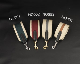 6.0cm width Ti-color striped cotton shoulder strap for fashion women bags