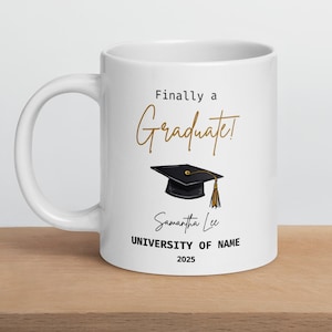 Graduation Mug for Her Personalized Masters Degree Gift Class of 2025 Coffee Cup Custom Grad Mug Mastered It Graduation Present for Daughter