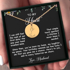 Erste Date Rush Geburtstagsgeschenk für Frau Hand gebürstet Mine Memory Halskette mit Morgen Teilen Nachricht Karte Home Lachen Frieden Schmuck