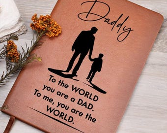 Gifts for Dad From Daughter, Personalized Father’s Day Journal Gift From Kids, Custom Leather Notebook From Son, Christmas Gifts for Dad