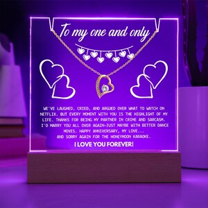 Romantische Licht-Anzeige Anzeige Geschenk-Set für Jubiläum Geschenk Frau Frau Geschenk Liebe Liebe Mitteilungskarte Karte Anzeige Geschenk
