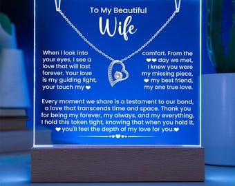 Wife Birthday Jewelry, Thoughtful Present for Wife Bday, Gift From Husband, Unique Birthday Gift for Wife, Birthday Gift Necklace for Wife