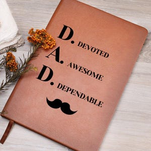 Fathers Day Gift From Kids, Father&#39;s Day Journal Gift, Personalized Dad Diary, Fathers Day Gift From Wife, Sentimental Leather Journal,