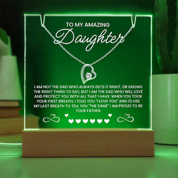 Regalo To My Daughter, regalo per papà e figlia, collana da
