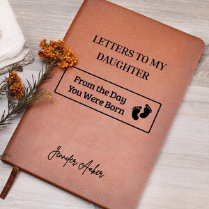 Lettere a mia figlia dalla nascita, diario delle tappe fondamentali dell'infanzia, diario da neonato a adulto, regalo ricordo personalizzato