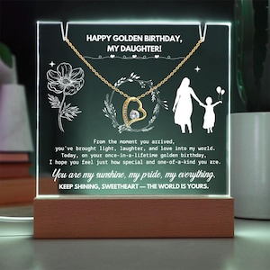 Daughter Golden Birthday Gift Necklace, Daughter Golden Birthday Gift, Happy Golden Birthday, Golden Bday Gift for Golden, Gift from Mom