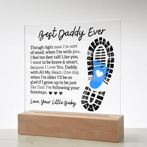 Benutzerdefinierte Geburtstagsgeschenk für Vater von Tochter, Light Up Acryl Plaque, Vater Tochter Andenken Geschenk