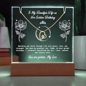 Golden Birthday Gift for Wife, Custom Bestie Birthday Gift, Happy Friendship Golden Birthday, Female Friend Golden Birthday Gift