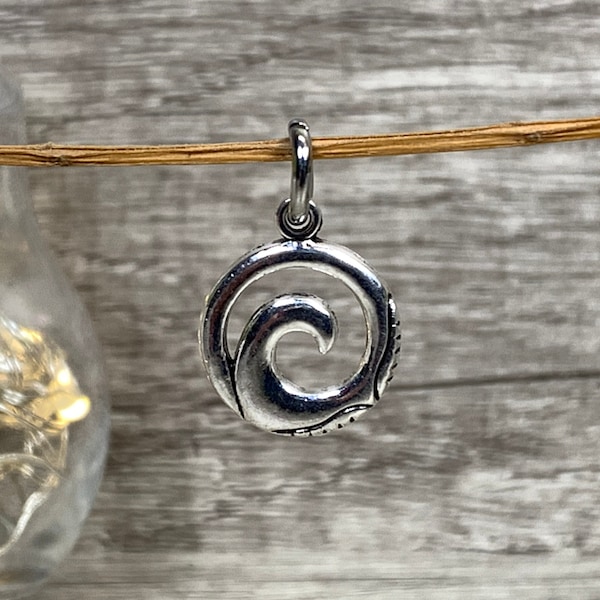 10 Spiral Wave Boho Chic Charms with Jump Rings | Jewelry Making Supplies | Craft Supplies | Jewelry Charms | Wave Charms | Boho Chic Charms