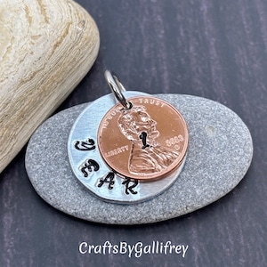 Sobriety Anniversary Penny Charm - Pick the Year | AA Recovery Token | Sober Gift | Alcoholics Anonymous Milestone Coin