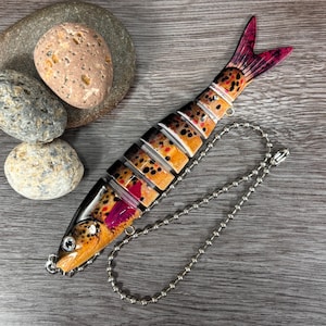Realistic Fishing Lure Light Pull • Minnow Ceiling Fan Pull • Fishing Lover Gift