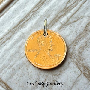 Lucky Penny Coin Charm - Pick the Year, 1 Year Anniversary Charm, Birthday Coins, Good Luck Tokens, Keepsake Gifts, Good Luck Charms