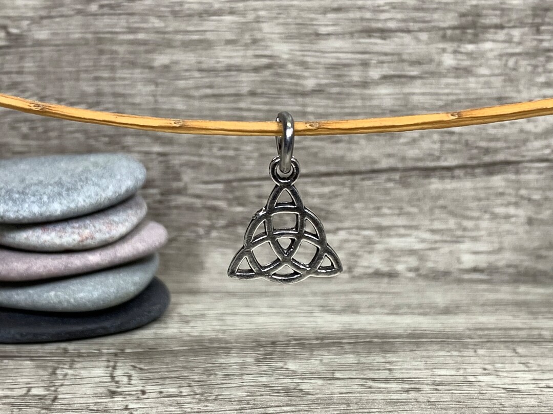 10 Celtic Triquetra Knot Charms With Jump Rings Jewelry Making Supplies