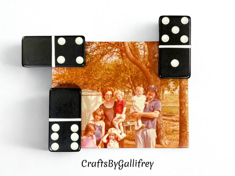 Black Domino Fridge Magnet