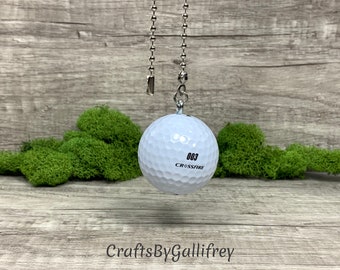 Real Golf Ball Ceiling Fan Pull | Golf Pull Chain | Golf Ball Light Pull Switch | Gifts for Golfers