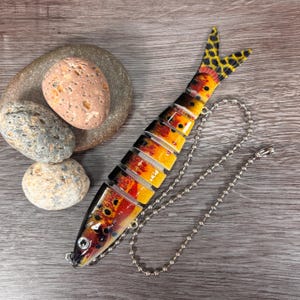 Realistic Fishing Lure Light Pull • Minnow Ceiling Fan Pull • Fishing Lover Gift
