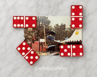 Authentic Red Domino Magnet - Pick the Tile | Double Six Dominoes | Game Night Gift