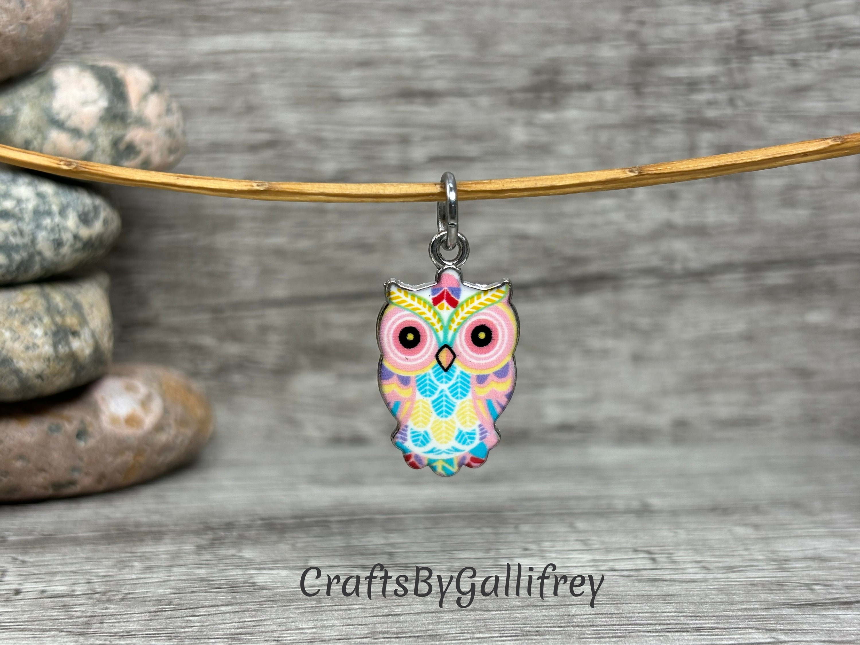 48pcs Colorful Owl Enamel Charms - DIY Jewelry Making, Necklace, Keychain Crafts