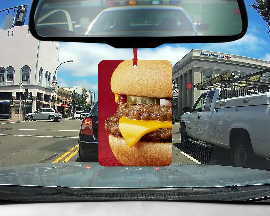 Cheeseburger Hamburger Fast Food Lover Car Air Freshener Pendant for
