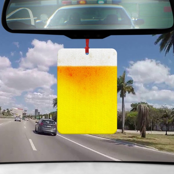 Bier Alkohol Bier lustige Streich Witz Überraschung Pint Auto Air Freshener Anhänger für Rückspiegel einzigartiges Geschenk