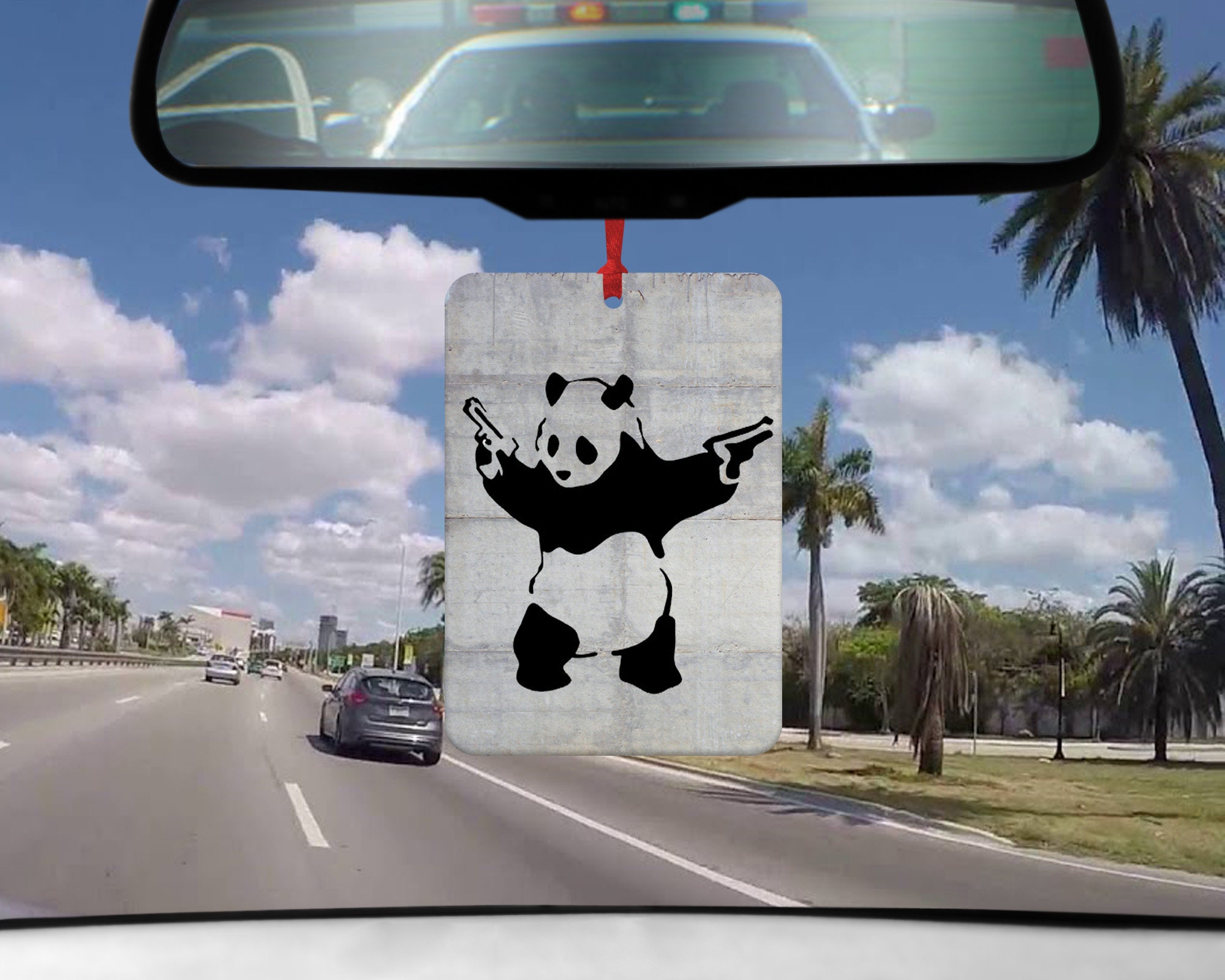 Banksy 2 Gun Panda Wandaufkleber – 4 Größen (A5 Bis XL) Für Wand, Tür, Laptop & Mehr – Einfache Anwendung, Innen & Außen