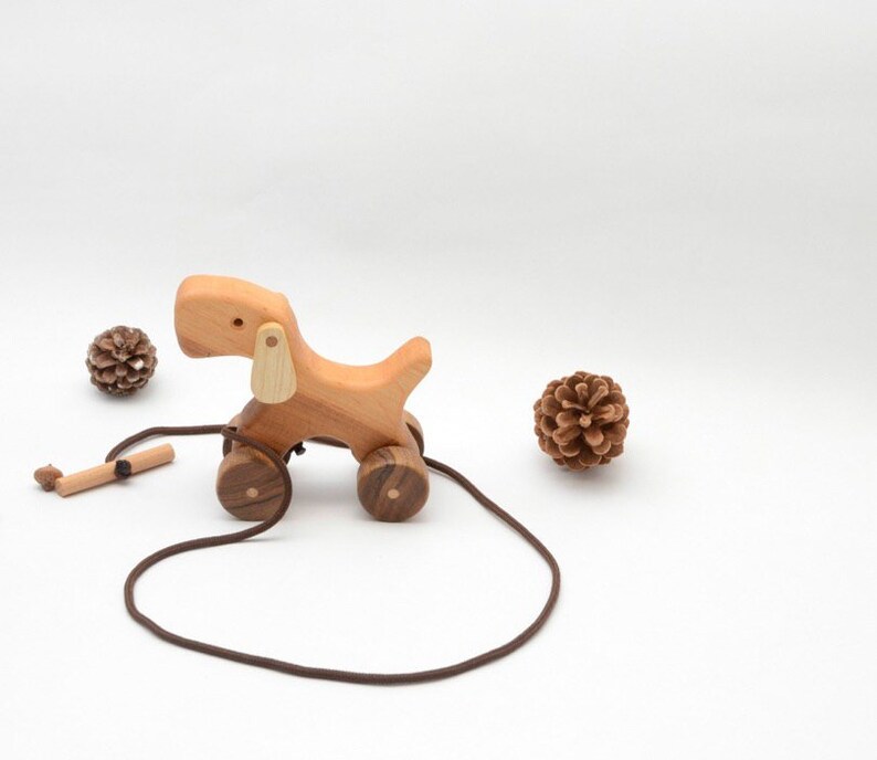 Wooden Toy Dog Pull Toy for a Toddler Montessori Toys Etsy