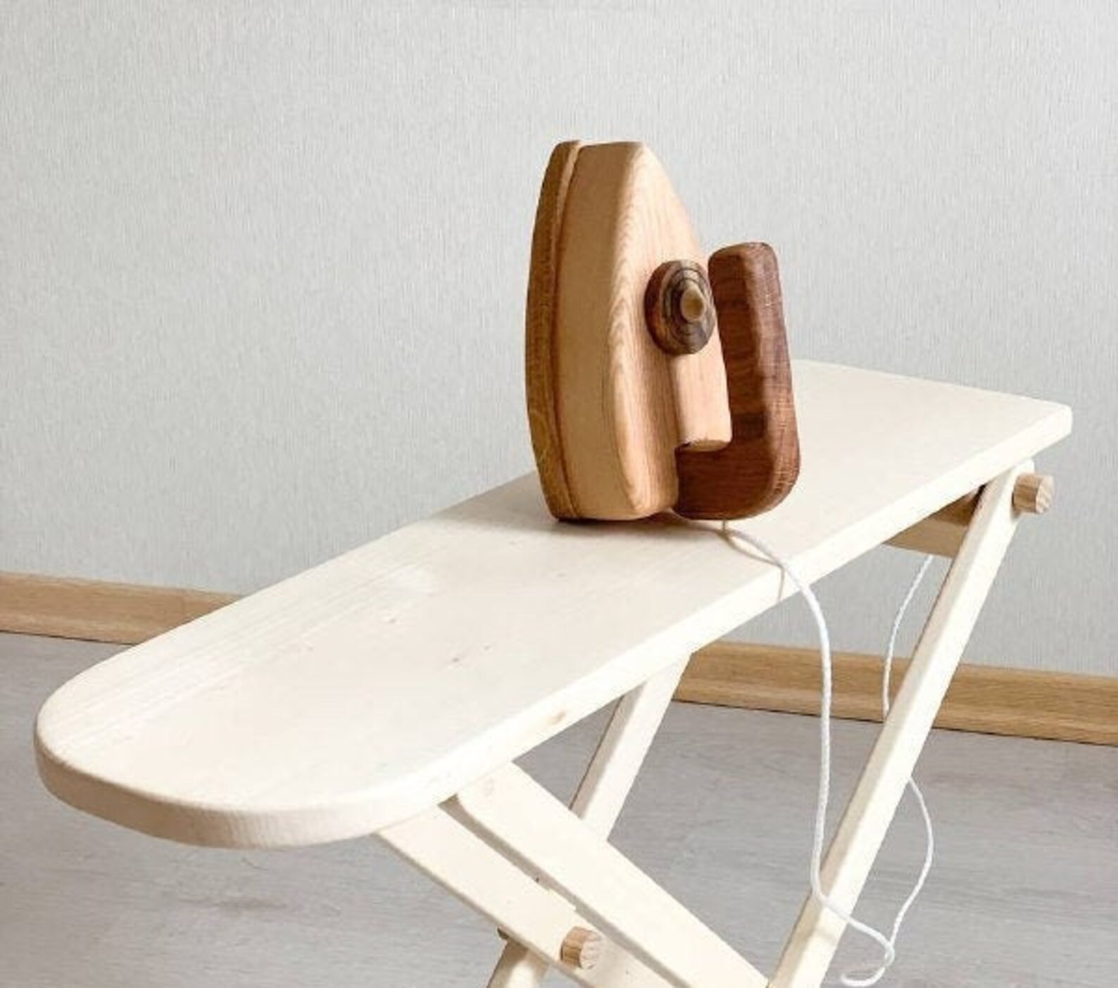 Wooden toys ironing Set Handmade toy Wooden ironing Board Kids Etsy