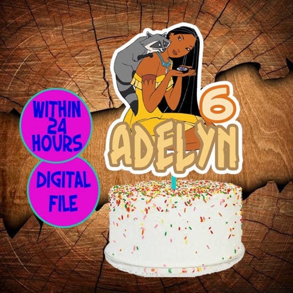 Pocahontas Cake Topper Pocahontas Birthday Cake Topper Etsy