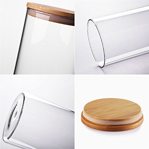 Glass Bottle Borosilicate Lid Bamboo 85/180 MM 800 Ml 27 FL OZ