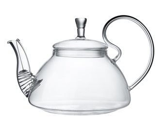 Blown glass teapot with spring filter 600 ml - 21 fl oz/ 800 ml - 28 fl oz - Mother's Day gift idea - gifts ideas