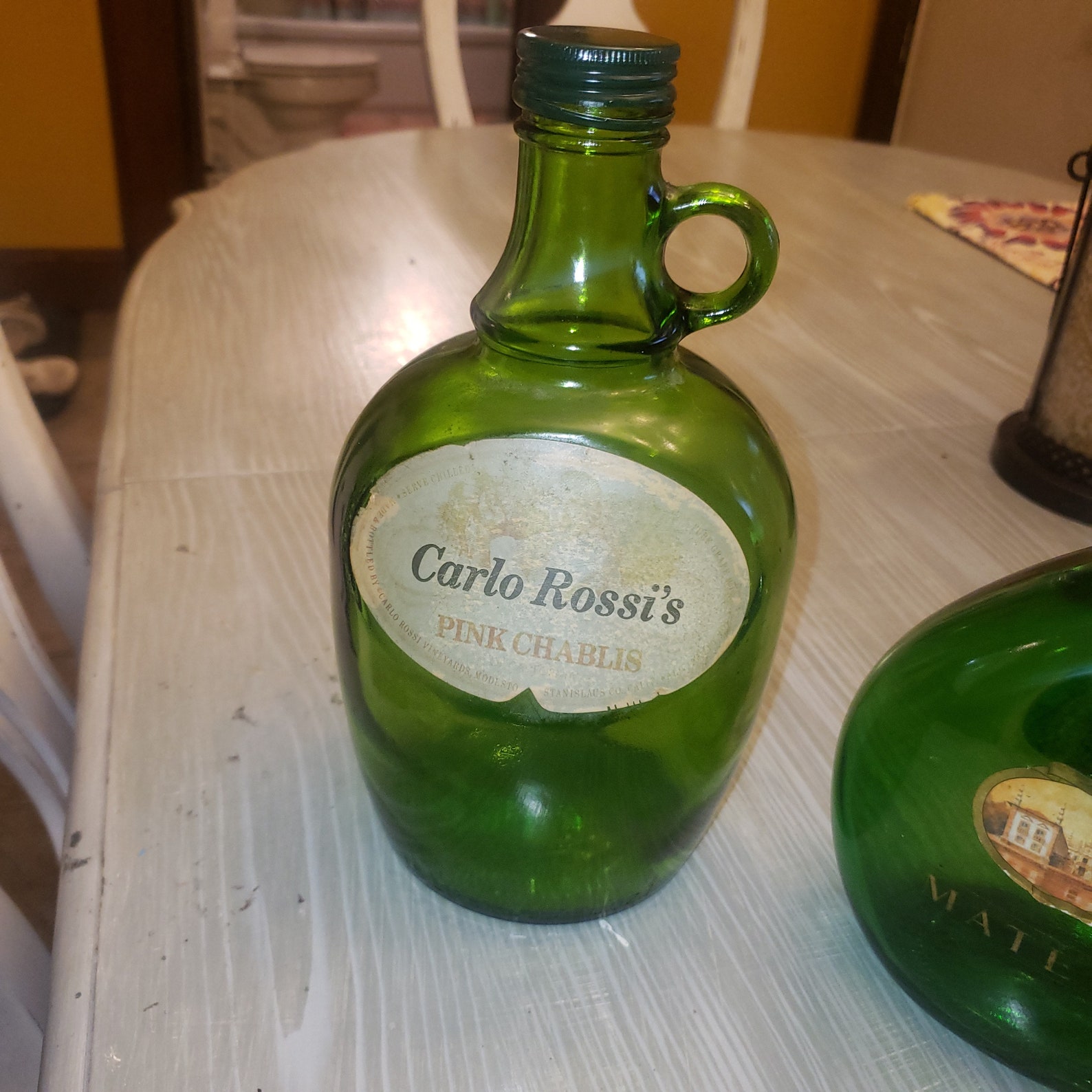 2 vintage wine bottles Etsy