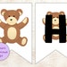 Printable Teddy Bear Happy Birthday Bunting / Bear Banner - Etsy