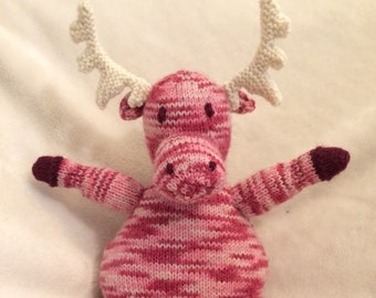 Stuffed Animal - Knit Moose