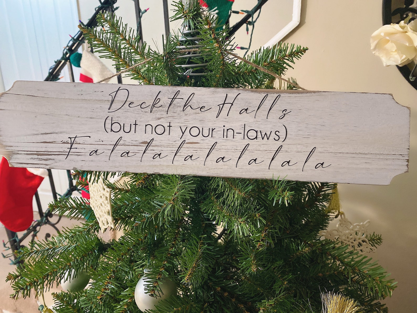 Holiday Deck the Halls Funny Wall Plaque Etsy