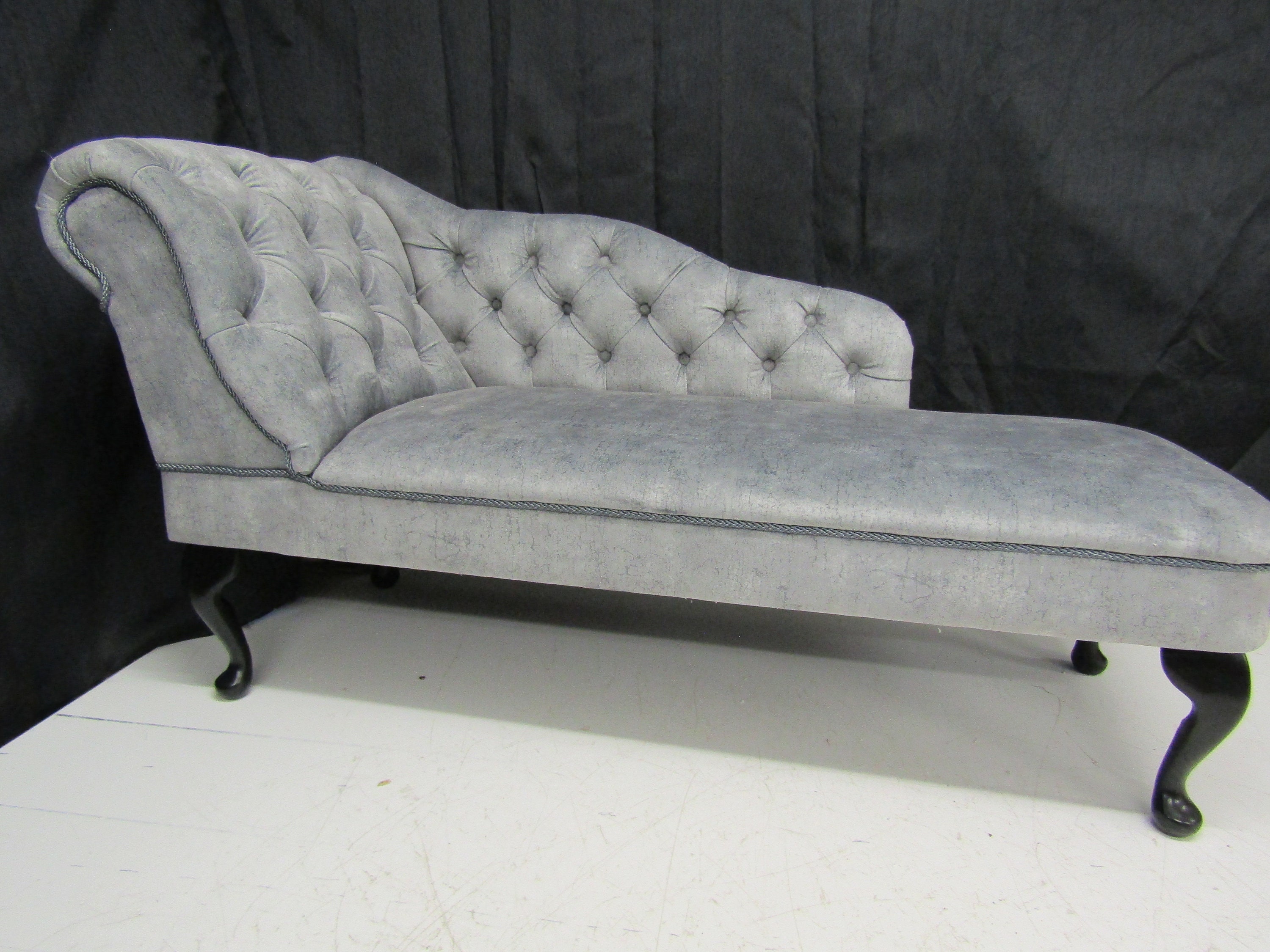 SALE ITEM Silver Velvet Chaise Longue Etsy