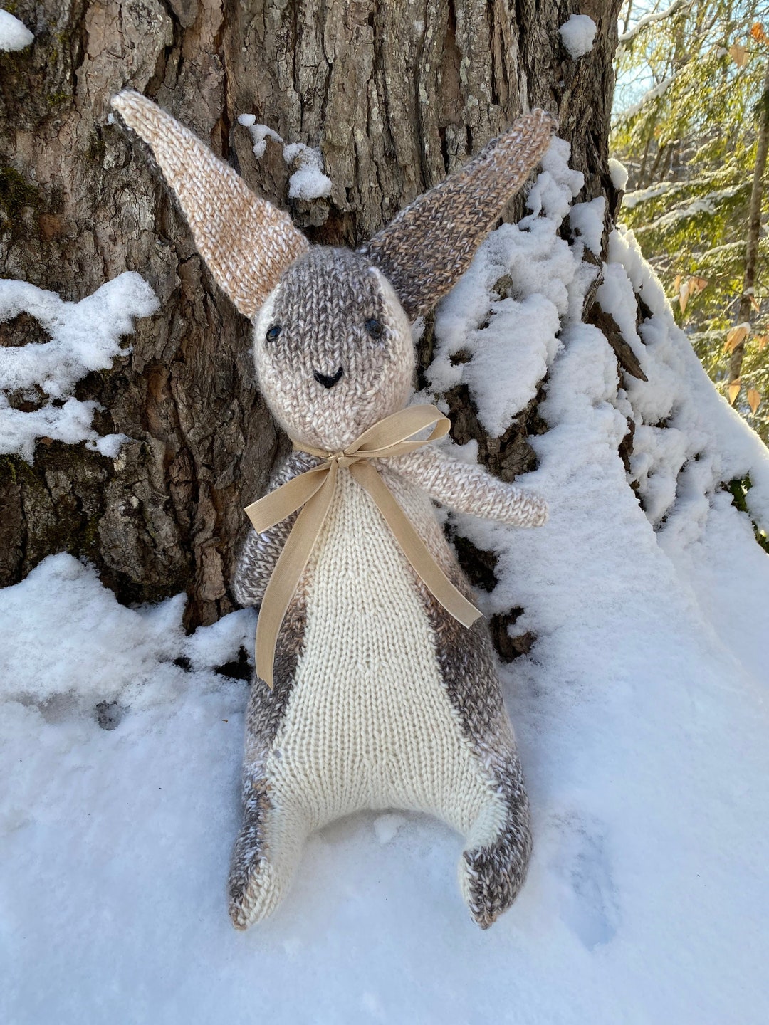 Velveteen Rabbit Inspired Knit Bunny // Hand Knit Vintage Bunny // Hand ...