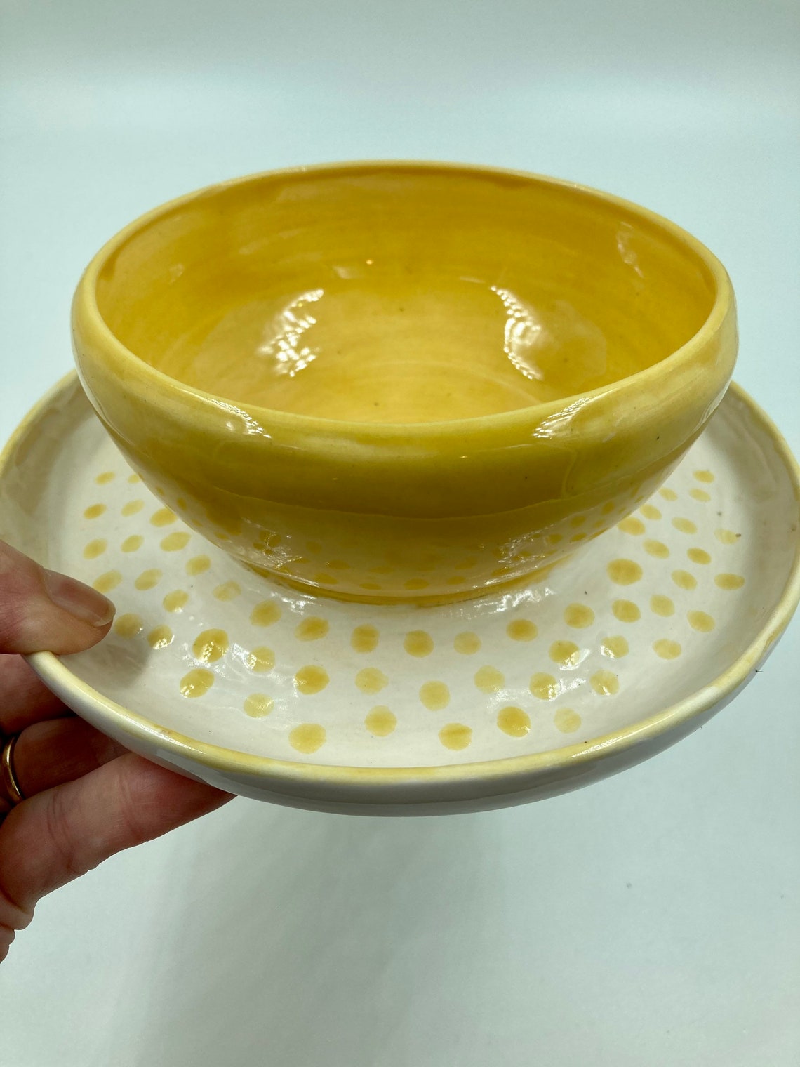 Hand Made Soup and Cracker Bowls, Small Chip and Dip Bowls, Colorful