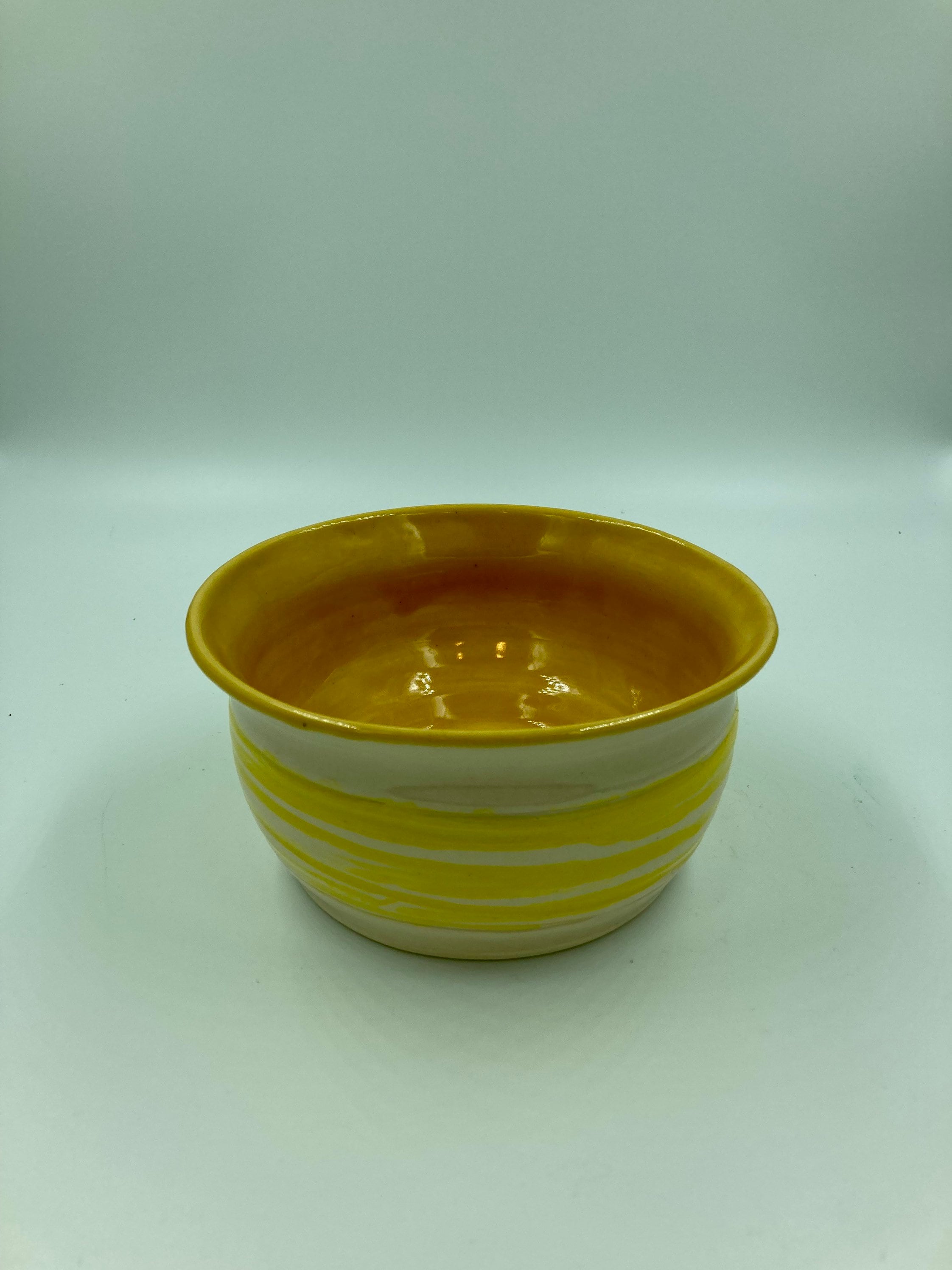 Yellow pottery bowl Etsy