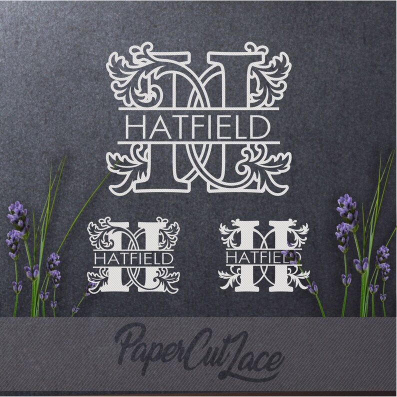 Download H Split Monograms Swirls Letter SVG files for Cricut | Etsy