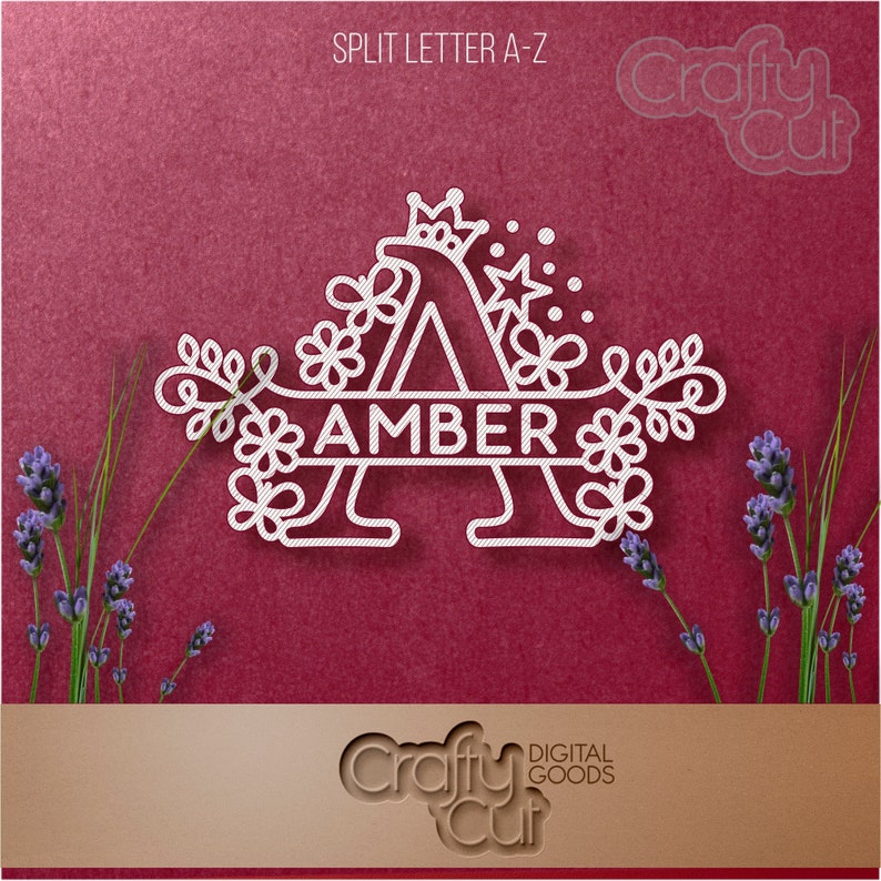 Download Baby Name Split Monograms 26 Letters SVG files for Laser ...