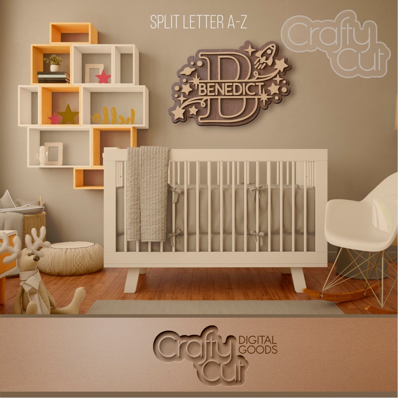 Download Baby Name Split Monograms 26 Letters SVG files for Laser ...