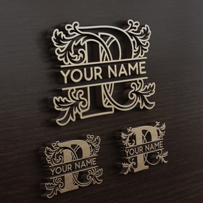 Download P Split Monograms Swirls Letter SVG files for Cricut | Etsy