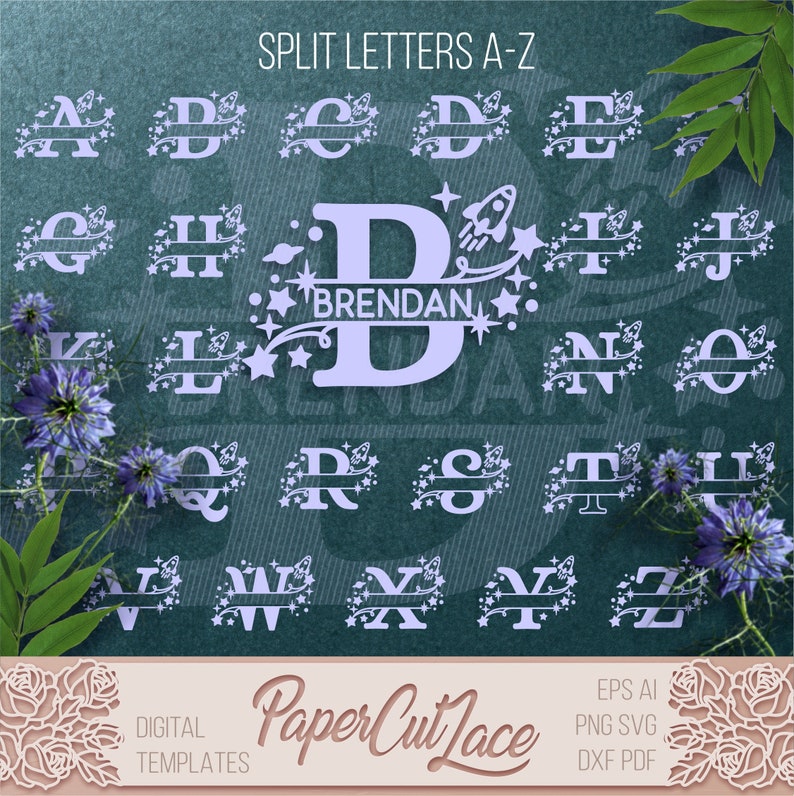 Download Clip Art Nursery Sign Svg Boy Name Split Monogram Letters Split Alphabet Svg Files Baby Room Decor Newborn Gift Baby Name Wall Decal Template Art Collectibles